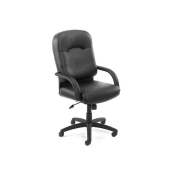 black padded chair